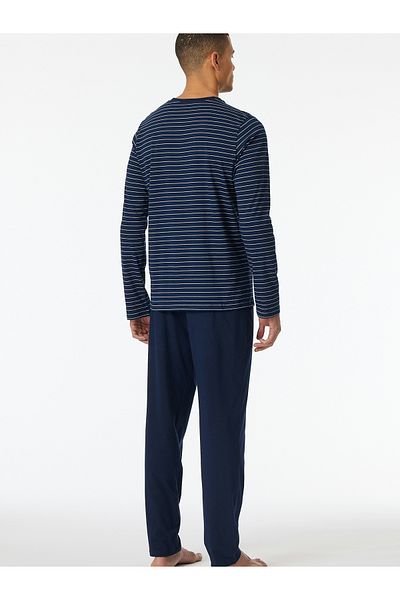 Schiesser Pyjama Schlafanzug Lang - Casual Essentials Schlafanzug Schlafmode Bequem