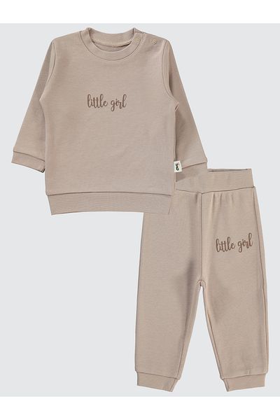 Civil Baby 6-18 Months Baby Girl Set - Stone Color