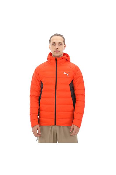 Puma 849355-88 Puma Packlite Hooded Down Jacket Ανδρικό παλτό πορτοκαλί