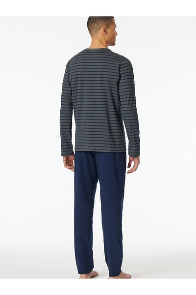 Schiesser Pyjama Schlafanzug Lang - Casual Essentials Schlafanzug Schlafmode Bequem