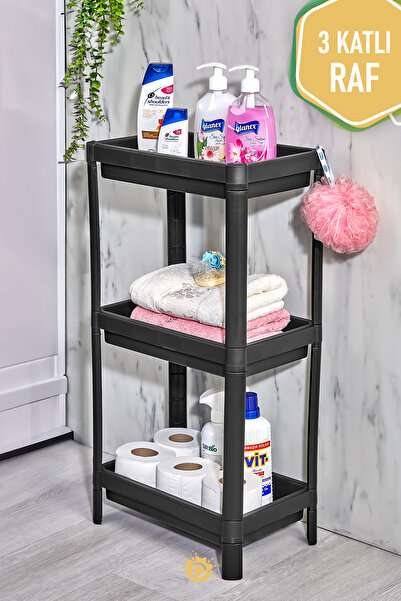 Genel Markalar vesken 3 katlı modüler dikdörtgen raf ünitesi 23x36x71 cm mutf...