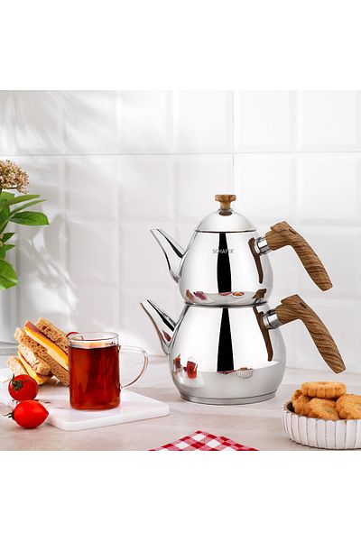 Schafer Tea Chef Small Size Teapot Set 4 Pieces - Brown