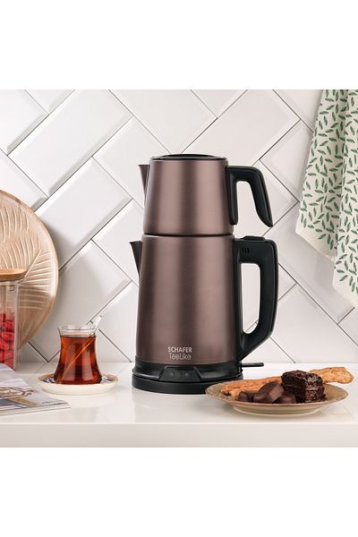 Schafer Teelike Stainless Steel Tea Maker-Brown