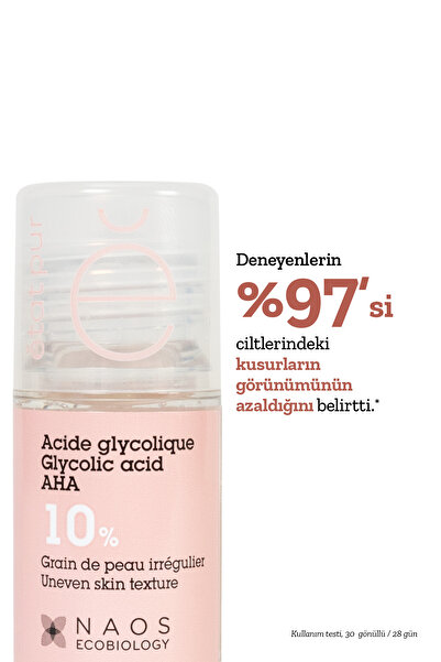 Etat Pur Pure Active Glikolik Asit %10 Aha Peeling Cilt Yenileme Etkili Saf Konsantre Cilt Bakım Serumu 15 ml