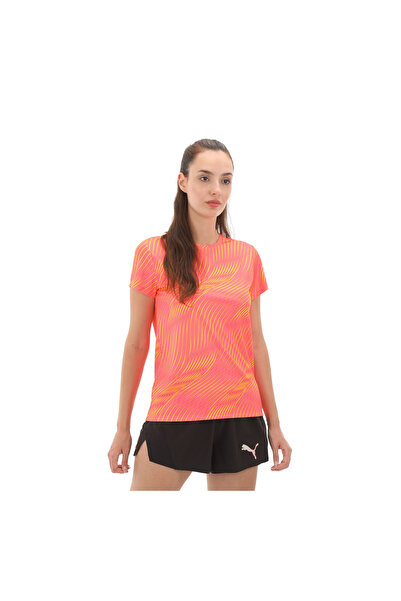 Puma Puma Run Favorite 524230 -16 Aop Tee W - Women's Orange T-Shirt