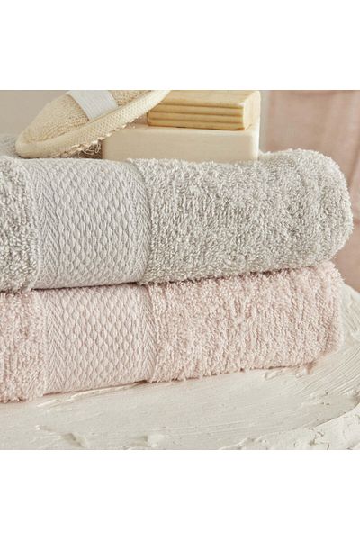 Karaca Sarah Anderson Alven, set de baie de familie din 4 piese, gri pudra