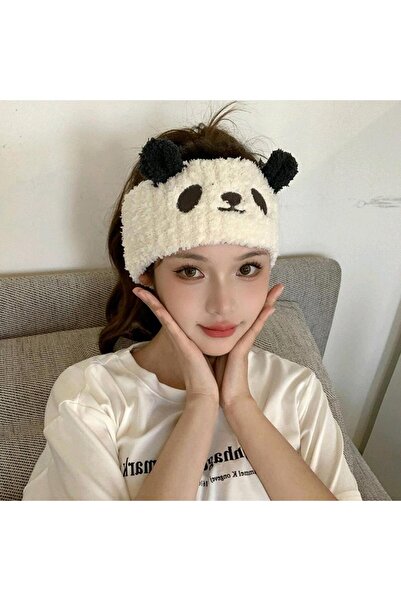 REBORN DESIGN Γυναικεία κορδέλα μαλλιών από ύφασμα φλις σε λευκό χρώμα με κεν...