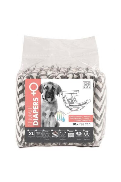 M-PETS DIAPERS DİŞİ KÖPEKLER İÇİN KÜLOT (XL) 10LU