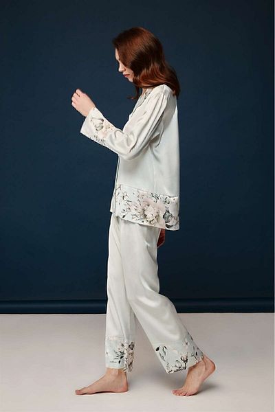 Bonnie Clyde Bonnie&Clyde - Women's Printed Satin Pajamas Set Z3ET0BC.0.A2.GR.P.5