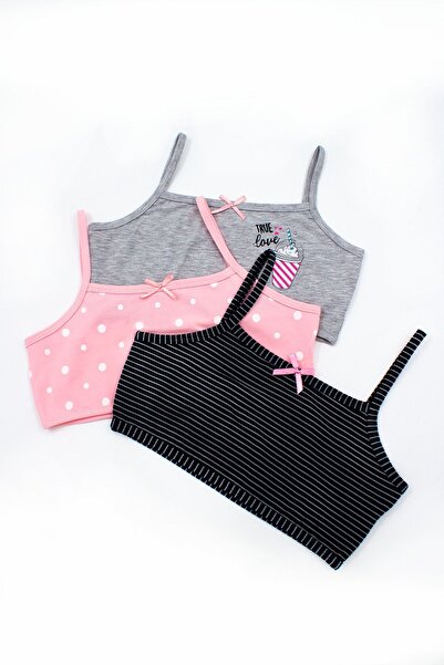 Öts Girl's 6-Piece Non-Pad Patterned Cotton Lycra Half Tank Training Bra