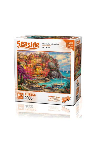 Ks Puzzle Fabbatoys a Beautiful Day at Cinque Terre 4000 Piece Puzzle