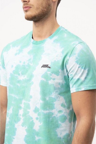 No Fear Yesil Batik Patterned Short Sleeve Men's Jersey T-shirt M50085