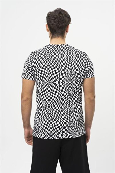 No Fear Black Patterned Short Sleeve Men's T-shirt M50091
