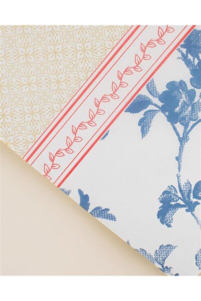 Madame Coco Laurette Disposable Tablecloth - Indigo/Beige - 80X100 cm