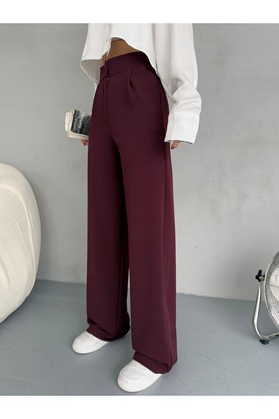 alanora Pantaloni Palazzo largi din Lycra de damă
