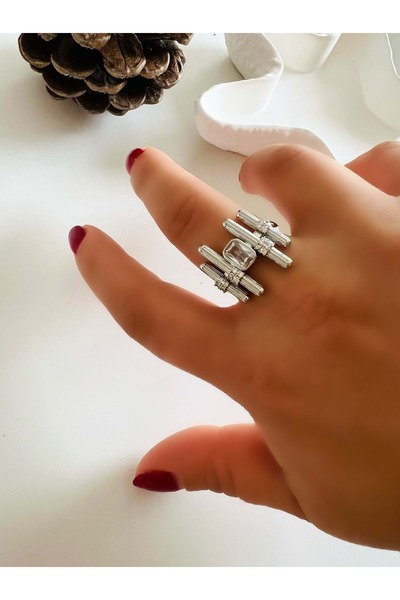 ACAR TAKI خاتم فينتاج قابل للتعديل لون فضي ACR1838