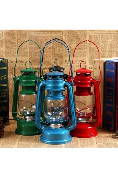 MOSTAR41 Hediye Gemici Feneri Orta Boy 250 ml Kandil Yağ 10 Cm Fitil