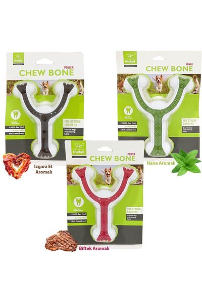 Nunbell Dog Toy with Fork Bones - Size m
