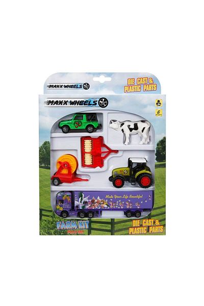 Sunman Fabbatoys Farm Set with Vehicles 6 Pieces