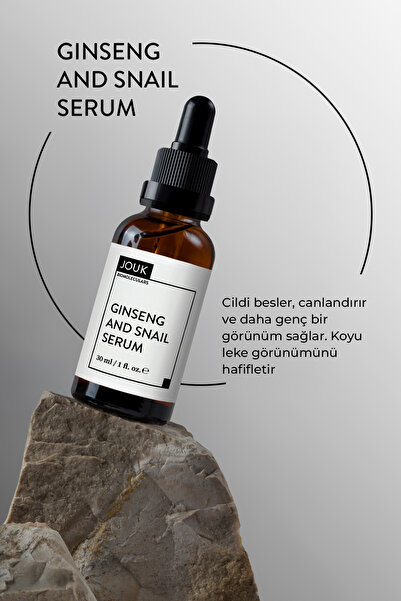 Jouk Yaşlanma ve Kırışıklık karşıtı, Gözaltı Aydınlatıcı Ginseng and Snail (salyangoz) Cilt Serumu 30 ml