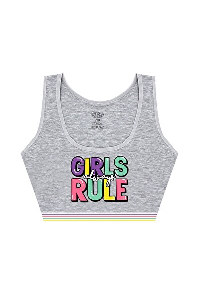 Öts Girl's 3-Piece Padless Colorful Thick Strap Cotton Lycra Half Tank Top Training Bra Bustier