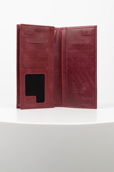 BAYDERİ Junias Genuine Leather Magnet Wallet with Phone Chamber