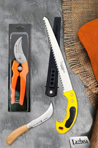LAZBİSA Lz-K5 Pruning Shears - Saw and Vaccine Knife Set of 3