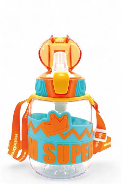 froyalife Tritan Children's Water Bottle with Straw and Lock Mechanism, Bpa Free, Odor Free Orange