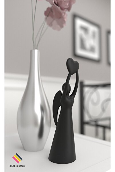 Heart-Holding Angel Figure Modern ornament stylish Decorative Trinket 18cm - Desktop office decoration and Gift