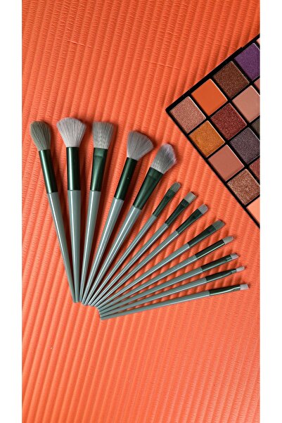 BMA TAKI مجموعة فرش مكياج مكونة من 13 قطعة بمقبض أخضر طبيعي ناعم