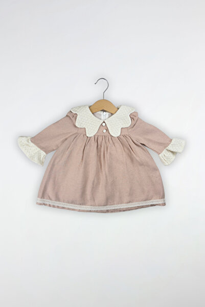 Globaby Dantel Detaylı Kız Elbise