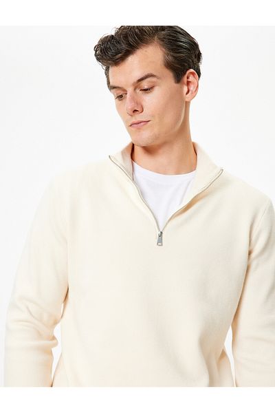 Koton Basic Knitwear Sweater - Half Zip, Long Sleeve