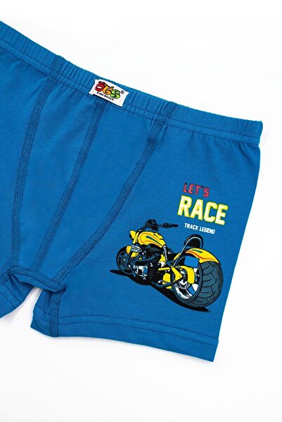 Öts Boy's Cotton Lycra 5-Piece Colorful Boxer Set - Motor Printed