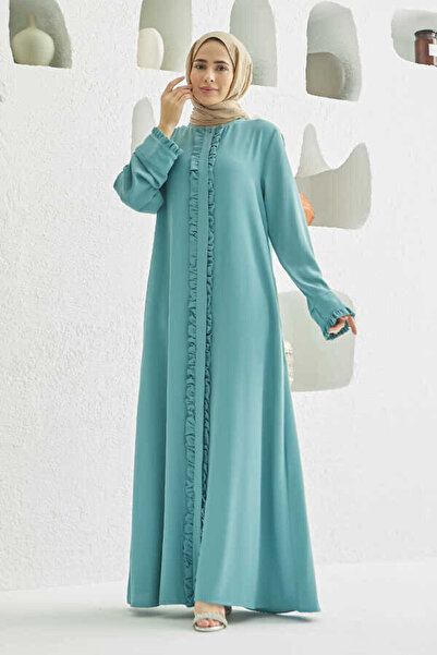 Neways Mint Green 6607-Crepe Ferace with Ruffles