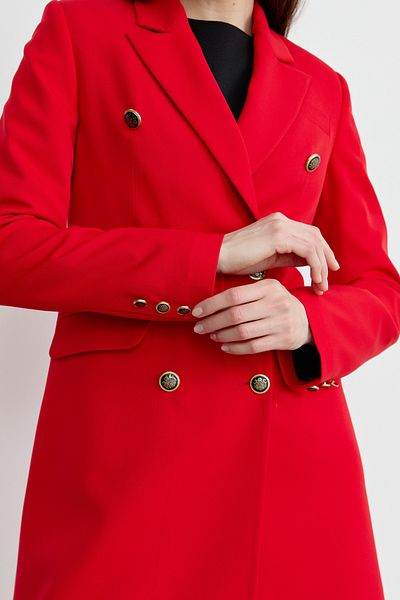 Fatma Atasoy Red Single Jacket Blazer