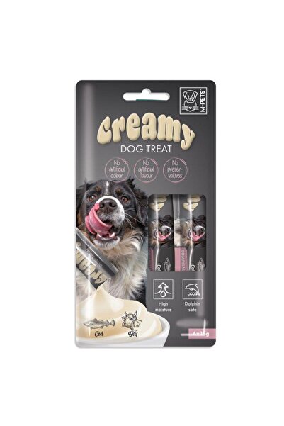 M-PETS KÖPEK ÖDÜLÜ CREAMY MORİNA BALIKLI BİFTEKLİ 4X15GR