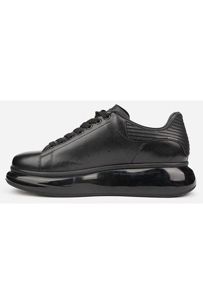Pierre Cardin 10205, Μαύρα ανδρικά παπούτσια casual με ψηλή σόλα