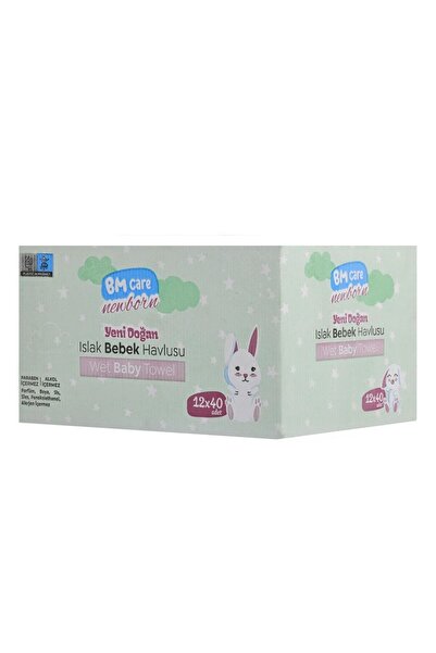 BM Care Yenidoğan Islak Havlu 12x40lı