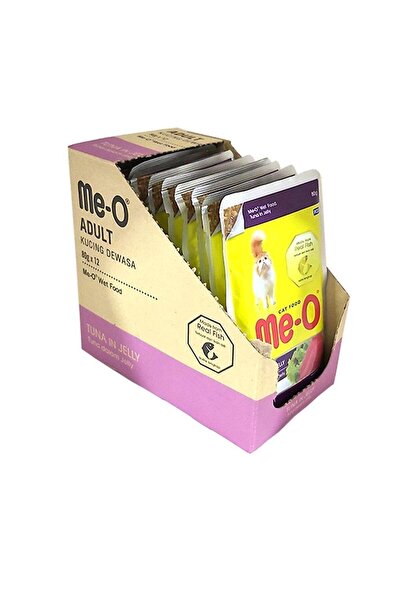 me-o Erişkin Kediler Için Jöle Içinde Ton Balıklı Yaş Mama 80 gr X 12 Adet