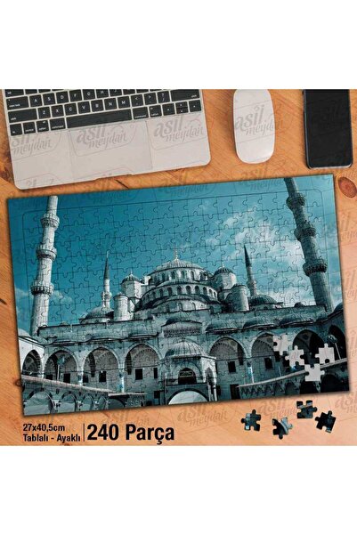 Genel Markalar Asil Hobi Dini - Camii - Sultan Ahmet Camii - Islam Yapboz-ayak Destekli Çerçeveli 240 Parça Puzzle