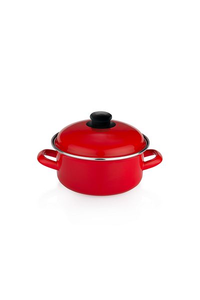 Schafer 18 cm Red Comfort Cooking Storage Enamel Pot