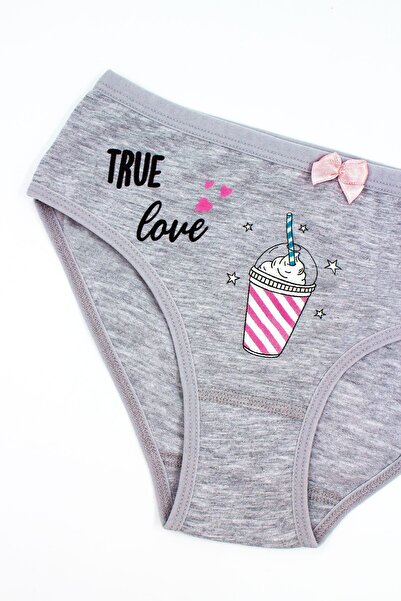 Öts Kız Çocuk 6'lı Baskılı Pamuklu Likralı Külot Slip