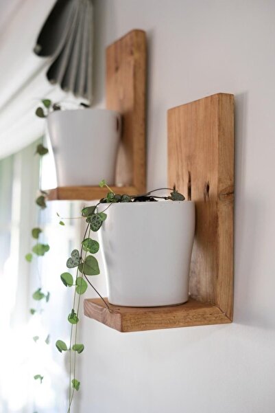 retron atölye woodworks Ahşap Duvar Rafı