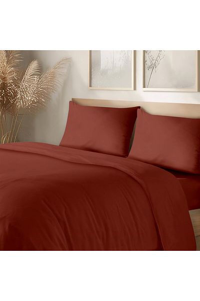 Evim 100% Cotton Akfil Duvet Cover Set Single 160X220 cm Claret Red