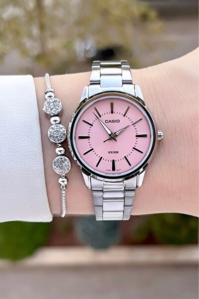 Casio Silver Pink Color Women's Wristwatch