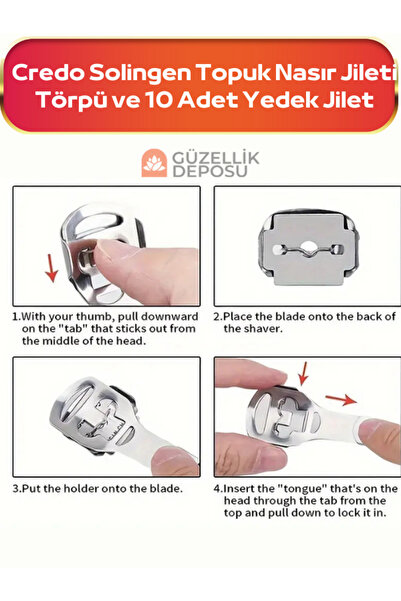 Güzellik Deposu Croda Professional Topuk Nasır Jileti Törpü Ve 10 Adet Yedek Jilet