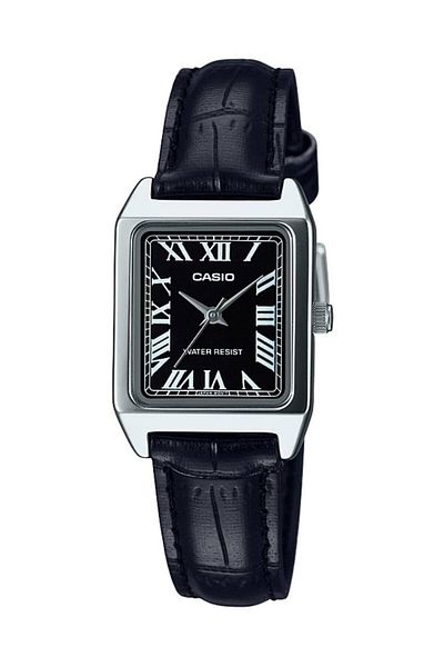 Casio Silver Strap Black Color Women's Wristwatch Case