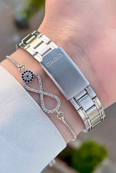 Casio Silver Black Color Women's Wristwatch