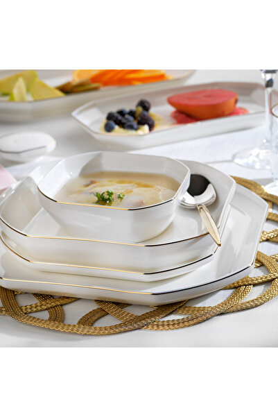 Schafer Graceful Bone Yemek Takımı 56 Parça-gold