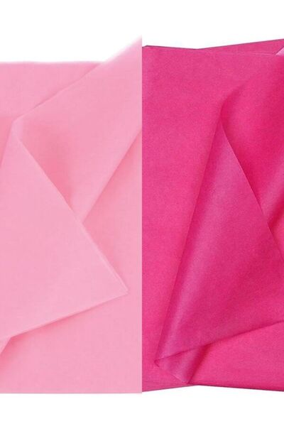 Sunalis Renkli Pelur Açık Pembeı Ve Fuşya 35x50 Cm (Hışır Kağıt) 10 ADET